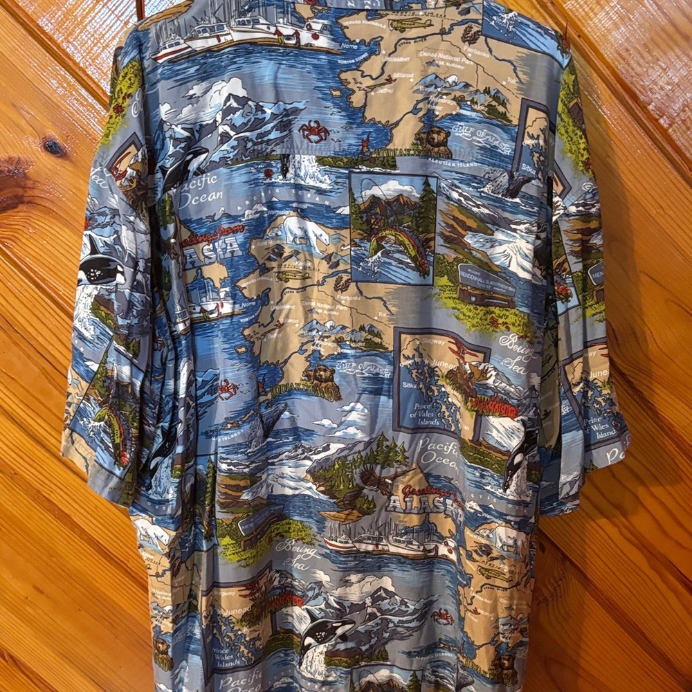 Blue Graphic Alaska Shirt - Picture 6 of 7